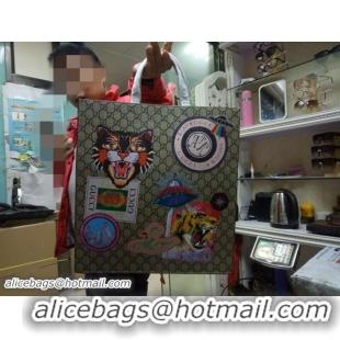 High Quality Gucci Angry Cat Print GG Supreme Tote Bag 450950 2017