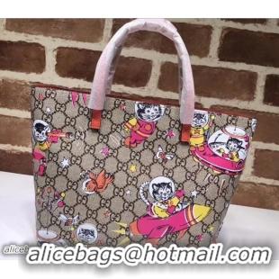 Cheap Price Gucci Children's GG Tote Bag 410812 Space Cats 2018