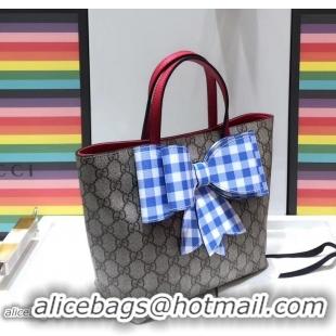 Purchase Gucci Children's Check Bow GG Tote Bag 501804 Red 2018