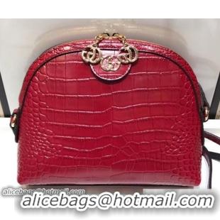 Best Price Gucci Ophidia Crocodile Pattern Small Shoulder Bag 499621 Red 2018