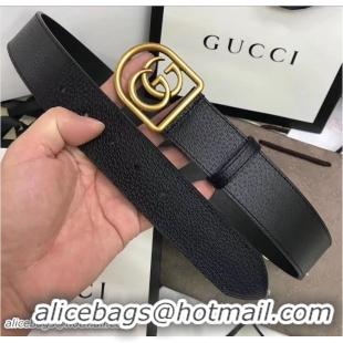 Classic Specials Gucci Width 4cm Leather Belt With Framed Double G 495128 Black 2018