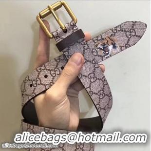 Well Crafted Gucci Tiger Print GG Supreme Belt with Square Buckle Gold Hardware 434520 Coffee 2018