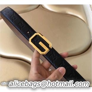 Classic Hot Gucci Width 3.8cm Signature Leather Belt with G Buckle Gold Hardware 20811 2018