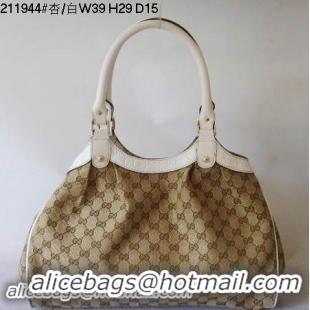 Grade Quality Gucci Sukey Original GG Canvas Tote Bag 211944 Beige