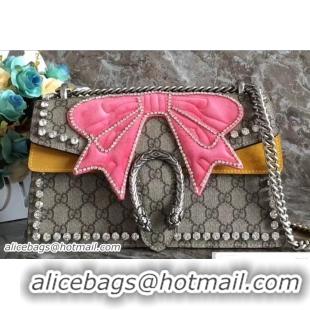 Luxury Gucci Dionysus Bow and Crystal Shoulder Small Bag 400249 2018