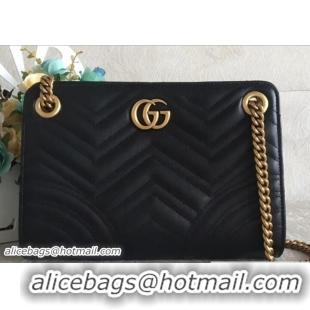 Best Product Gucci Ophidia GG Marmont Matelassé Chevron Chain Shoulder Bag 505033 Black 2018