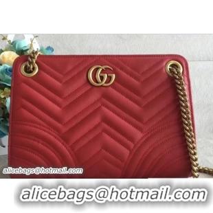 Discount Gucci Ophidia GG Marmont Matelassé Chevron Chain Shoulder Bag 505033 Red 2018