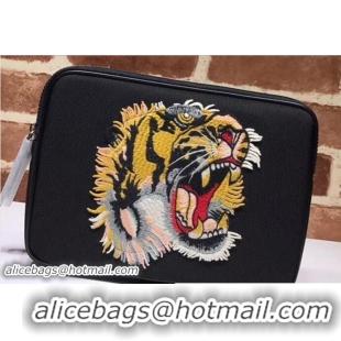 Top Design Gucci Techno Canvas Tablet Case With Embroidery Tiger 473883 2018