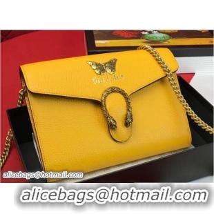 Unique Style Gucci Garden Dionysus Mini Chain Wallet Bag 516920 Butterfly Yellow 2018