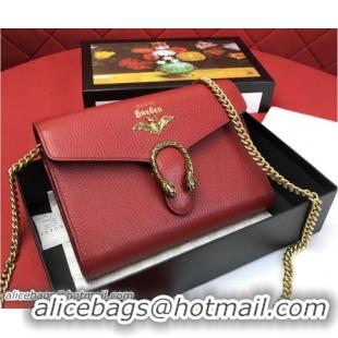 Best Grade Gucci Garden Dionysus Mini Chain Wallet Bag 516920 Bat Red 2018