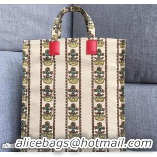 Good Quality Gucci Shopping Tote Bag 101819 Lucky Clover Flower 2018