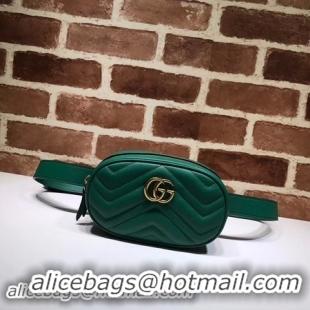 New Design Gucci GG Marmont Quilted Leather Bag 476434 Green