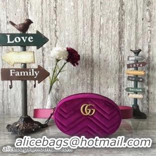 Discount Gucci GG Marmont Velvet Belt Bag 476434 Purple