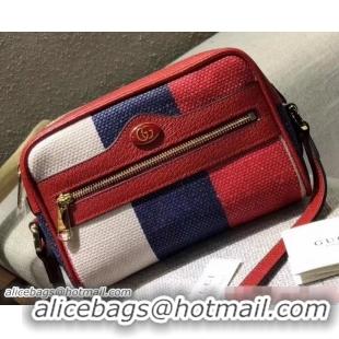 Best Product Gucci Sylvie Baiadera Striped Linen Canvas Vintage Logo Print Ophidia Mini Bag 517350 2018