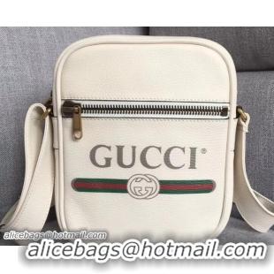 Good Product Gucci Vintage Logo Print Messenger Bag 523591 White 2018