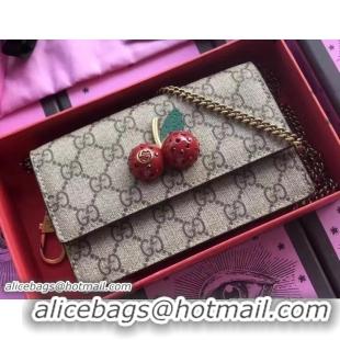 Pretty Style Gucci GG Supreme Mini Bag With Cherries 481291 2018