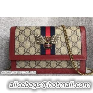 Famous Brand Gucci Queen Margaret Metal Bee Web GG Supreme Mini Bag 476079 2018