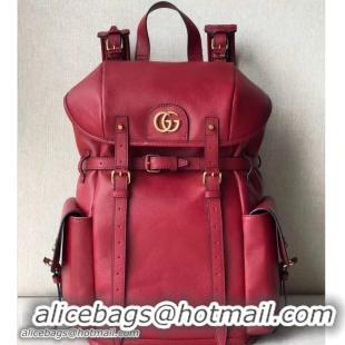 Duplicate Gucci RE(BELLE) Leather Backpack Bag 526908 Red 2018