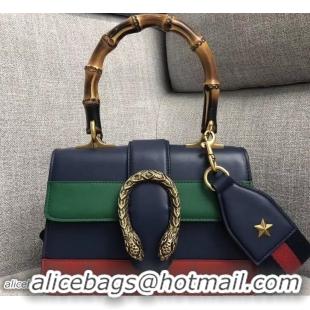 Luxury Gucci Web Shoulder Strap Dionysus Mini Top Handle Bag 523367 Blue/Green/Red 2018