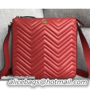 Shop Duplicate Gucci GG Marmont Messenger Bag 523369 Red 2018