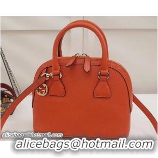 Shop Cheap Gucci Dome Interlocking G Charm Convertible Mini Cross Body Bag 449661 Orange