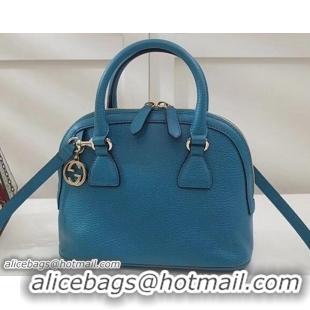 Discount Gucci Dome Interlocking G Charm Convertible Mini Cross Body Bag 449661 Turquoise