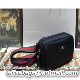 Crafted Gucci Black Canvas Shoulder Bag 523323 2018