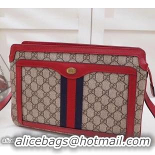 Sumptuous Gucci Web GG Supreme Medium Shoulder Bag 523354 Red 2018