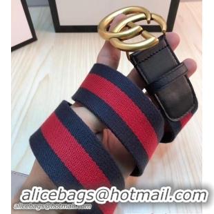 Good Looking Gucci Width 3.8cm Sylvie Web Belt Black with Double G Buckle 519830