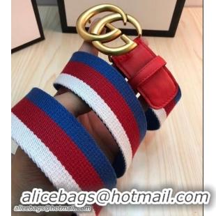 Best Product Gucci Width 3.8cm Sylvie Web Belt Red with Double G Buckle 519831