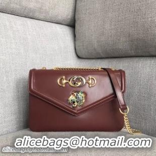 Well Crafted Gucci Rajah medium shoulder bag 537241 Burgundy