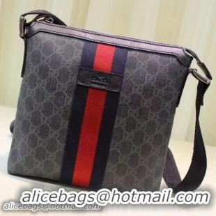 Low Cost Gucci Web GG Supreme Messenger Bag 471454 Black Collection