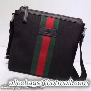 Top Grade Gucci Web GG Black Canvas Messenger Bag 471454 Collection