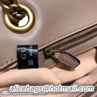 Stylish Gucci GG Marmont Matelassé Small Shoulder Bag 443497 Nude 2018 Collection