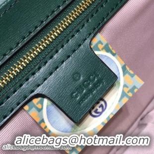 Best Grade Gucci Rajah Leather Medium Shoulder Bag 537241 Green 2018