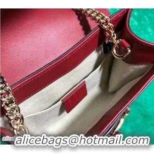 Fashion Gucci GG Guccissima Leather Mini Emily Crossbody Bag 449636 Red