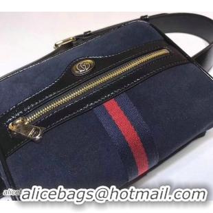 Top Grade Gucci Ophidia Suede Small Belt Bag 517076 Blue