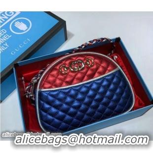 Inexpensive Gucci Laminated Leather Mini Bag 534951 Blue and Red