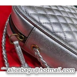 Good Quality Gucci Laminated Leather Small Shoulder Bag 541051 Silver