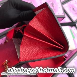 Good Quality Gucci Padlock Calfskin Continental Chain Wallet 453506 Red