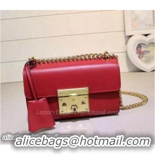 Purchase Gucci Padlock Leather Shoulder Bag 409487 Red