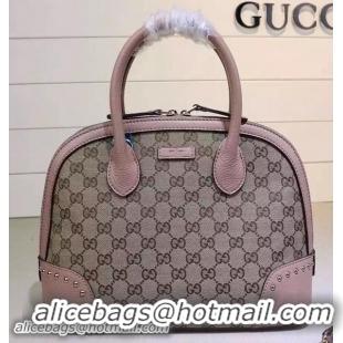 Sumptuous Gucci Original GG Canvas Top Handle Bags 384688 Light Pink