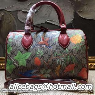 Expensive Gucci Blooms GG Supreme Top Handle Bags 409529 Burgundy