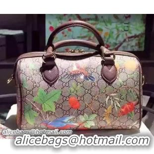 1:1 aaaaa Gucci Blooms GG Supreme Top Handle Bags 409529 Brown