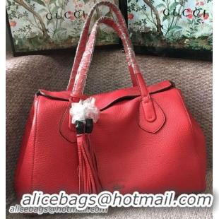 Ladies Cheapest Gucci Original Leather Lady Tassel Tote Bag 354476 Red