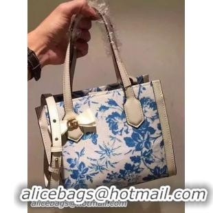 Modern Elegant Gucci Arabesque Canvas Tote Bag 443089 Blue