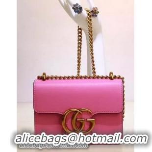 Durable Gucci GG Marmont Leather Shoulder Bag 431384 Rose