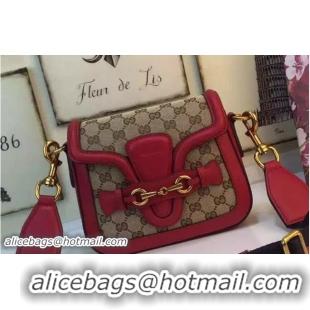 Fashion Gucci Lady Web Original GG Canvas Shoulder Small Bag 384821 Red