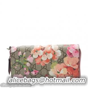 Original Cheap Gucci Blooms Wrist Wallet 410076 Burgundy