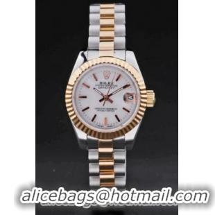 Rolex Datejust Golded White Stainless Steel 25mm Watch-RD3765